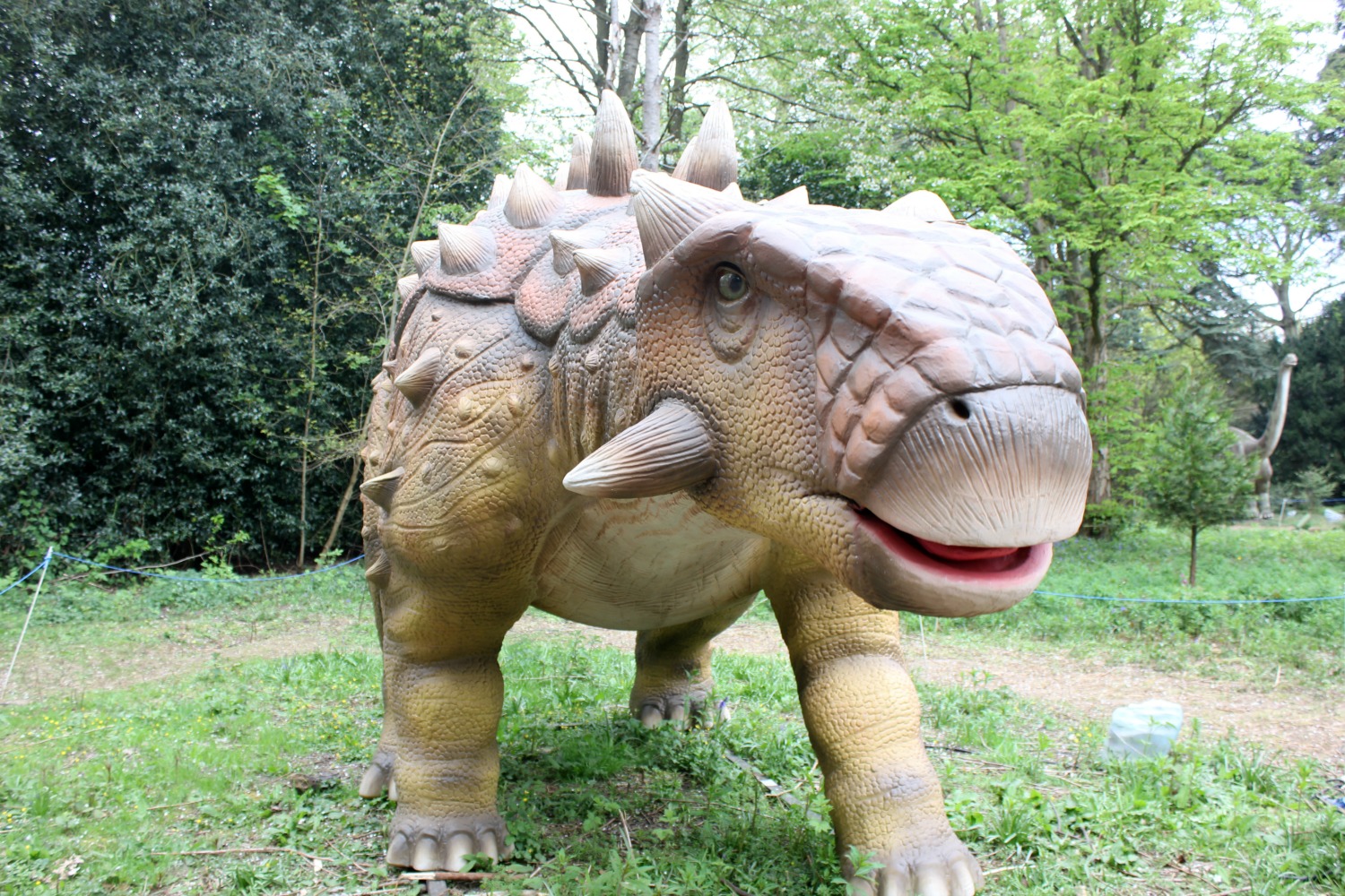 Ankylosaurus - discovering the Jurassic Kingdom dinosaurs in Osterley Park, London before their UK tour