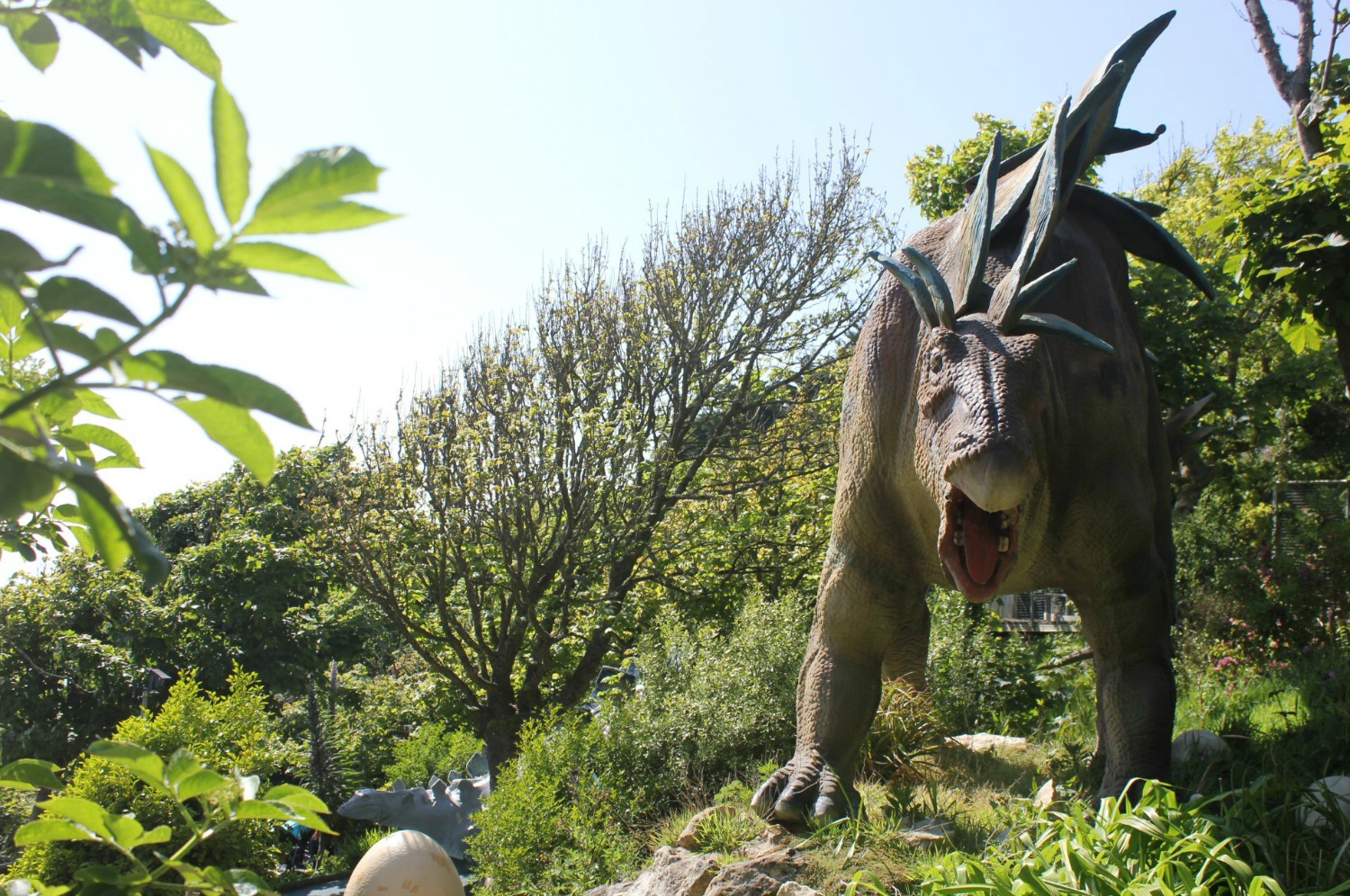 One of the animatronic dinosaurs at Blackgang Chine - finding Isle of Wight dinosaurs