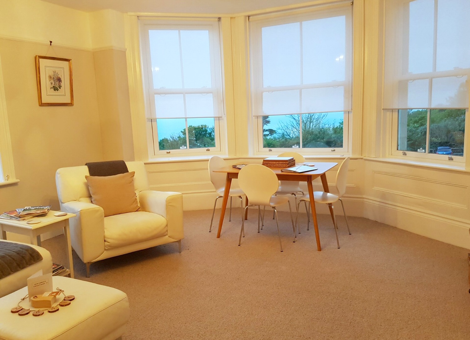 Living room with small dining table at St Catherine's Lookout in Niton, part of the VIP Cottages collection - my St Catherine's Lookout review