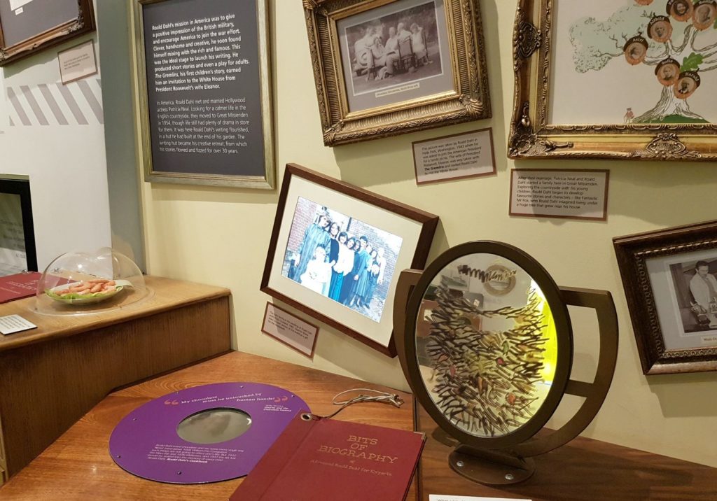 Part of the Roald Dahl collection about his later life, plus Mr Twit mirror - - my Roald Dahl Museum review