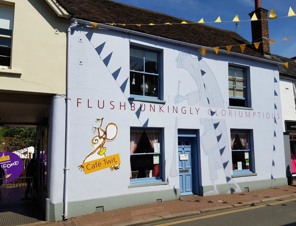 The exterior of the brightly coloured Roald Dahl Museum in the heart of Great Missenden - my Roald Dahl Museum review