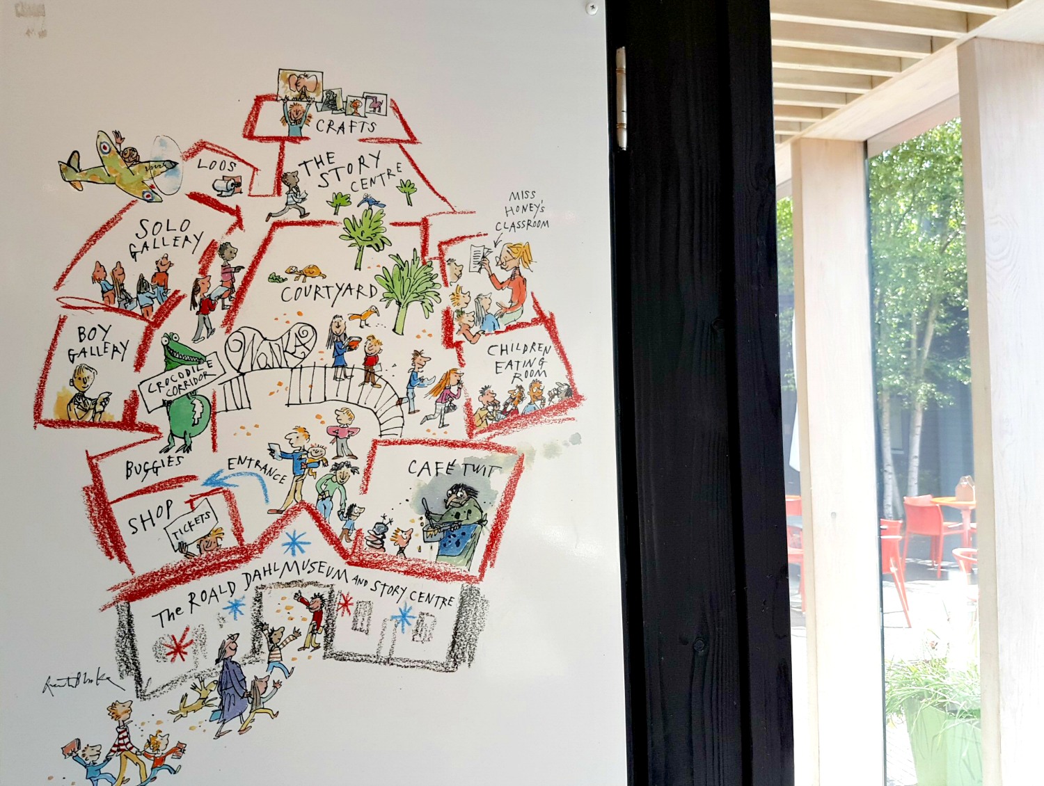 A map of the museum illustrated in the style of the books - my Roald Dahl Museum review