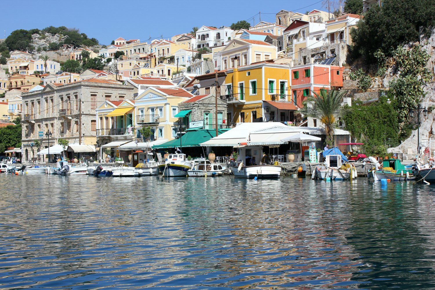 The harbour at Symi, just minutes from Iapetos Village - my Iapetos Village Symi review