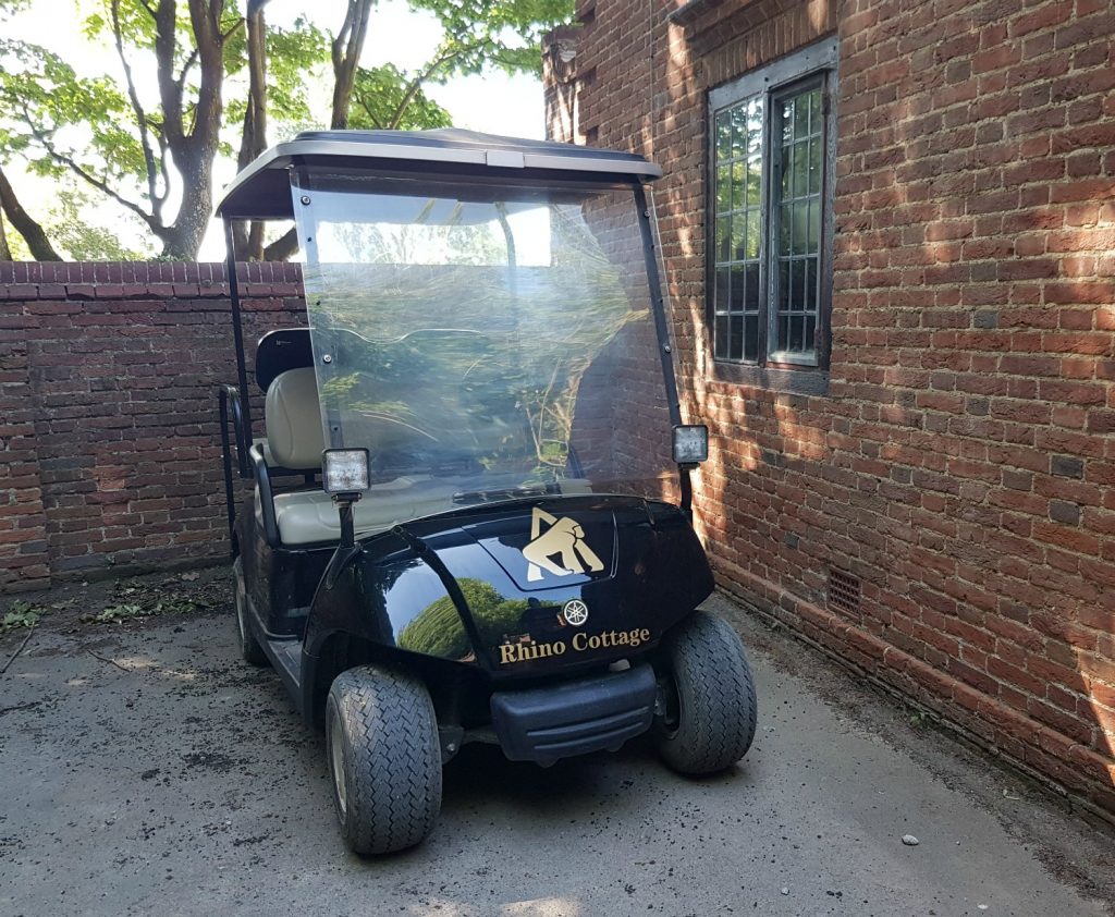 The golf buggy for our stay - my Rhino Lodge Port Lympne review