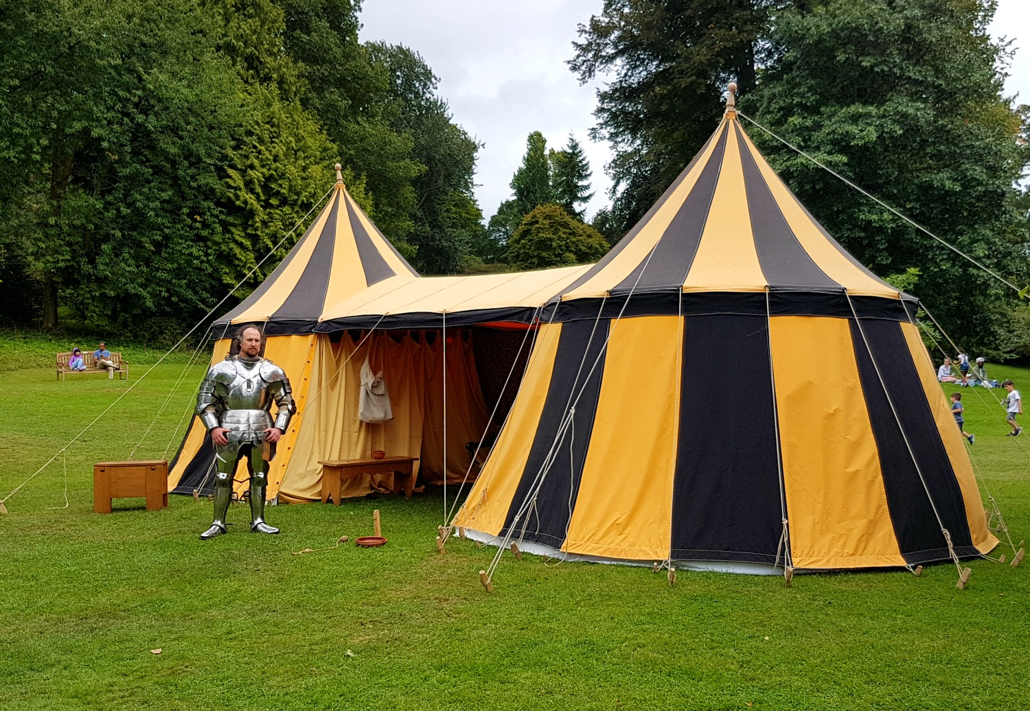 Tents from the medieval village at Hever Castle, Kent - our family day out at Hever Castle with kids