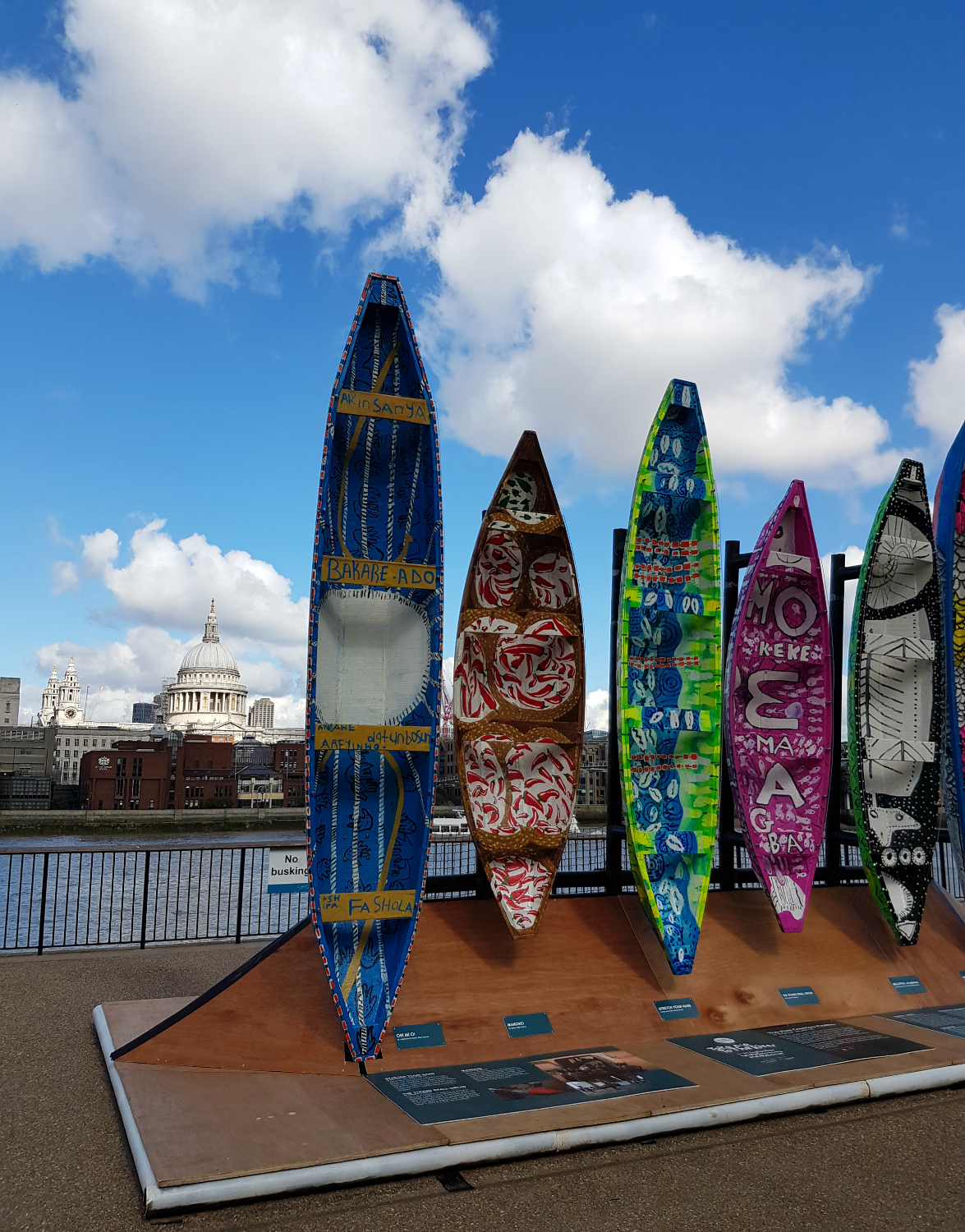 Art by Tate Modern looking across the river to St Paul's - my London Instawalk along the South Bank