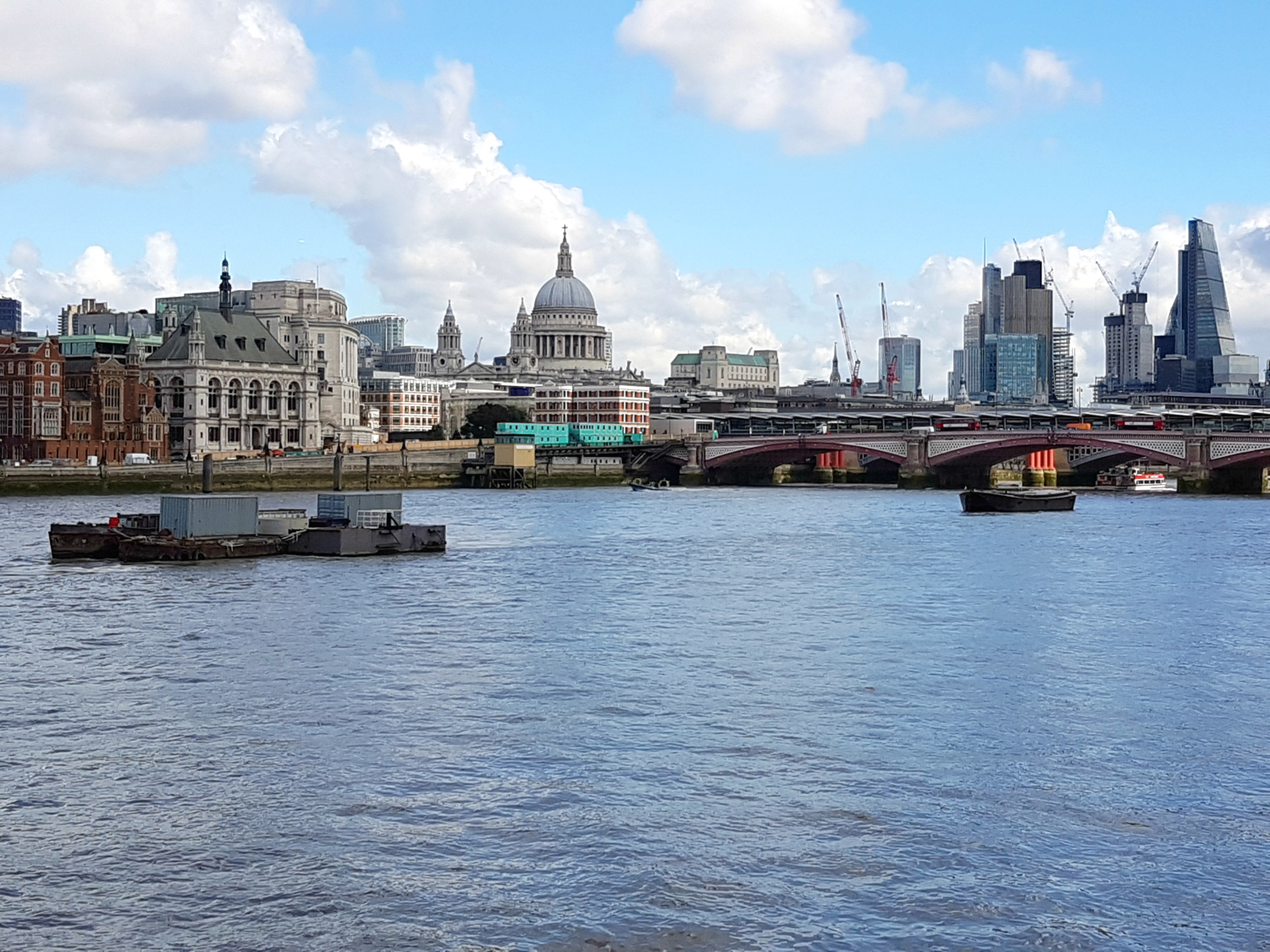 A view towards St Paul's along the Thames - my London South Bank walk and the best views for Instagram