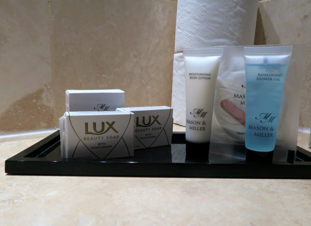 Toiletries in the bathroom - I review Malvern Spa Hotel Worcestershire