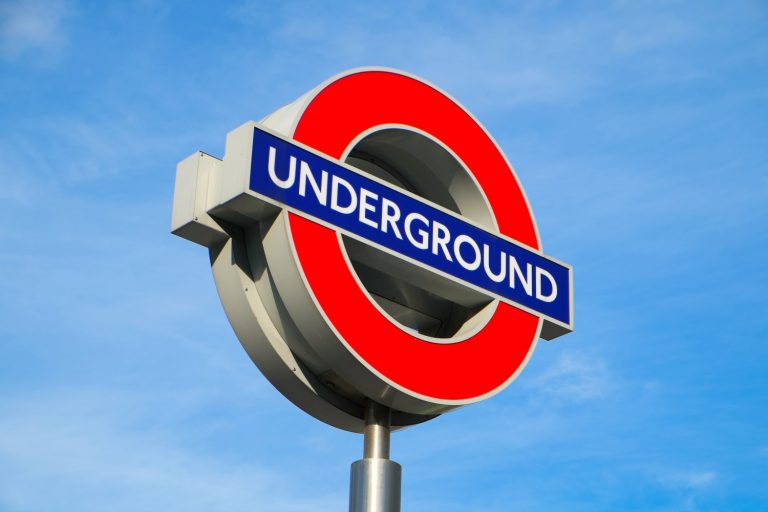 A London Underground sign with the words underground on - my 12 days out in London with kids 2018
