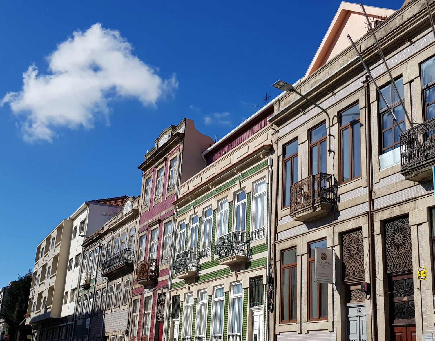 Pastel coloured buildings against a blue sky. Wherever you look in Porto there are wonderful views - my top things to do in Porto with kids