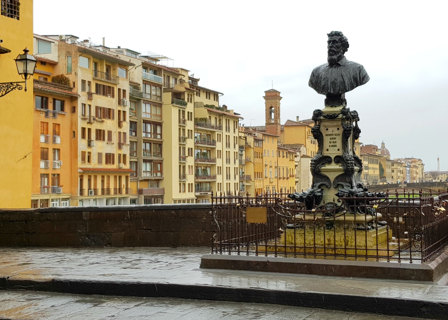 A view across the Ponte Vecchio to the south side of the Arno in Florence, Italy - my Uffizi tour with kids and gelato making day in Florence