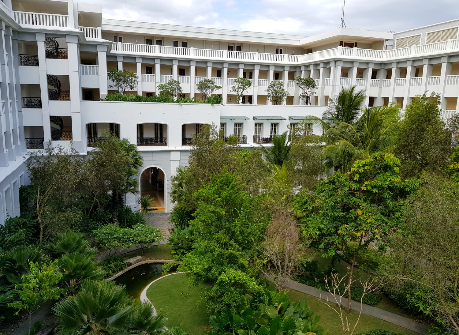 View onto the gardens and across to part of The Danna Langkawi - my Danna Langkawi review if you're visiting the luxury hotel in Malaysia with kids