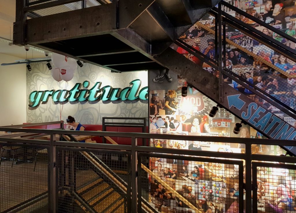Inside MOD Pizza - the restaurant near Leicester Square has deals for Kids Week London 2018, with discounts on children's tickets for West End shows