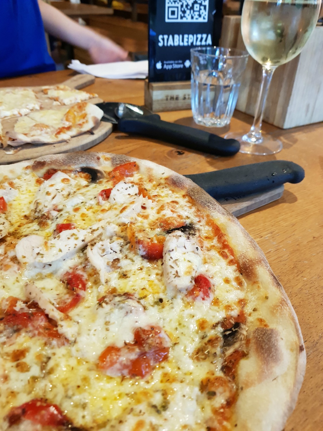 Pizzas at The Stable on the Harbourside - following the Gromit Unleashed 2 trail in Bristol, our review