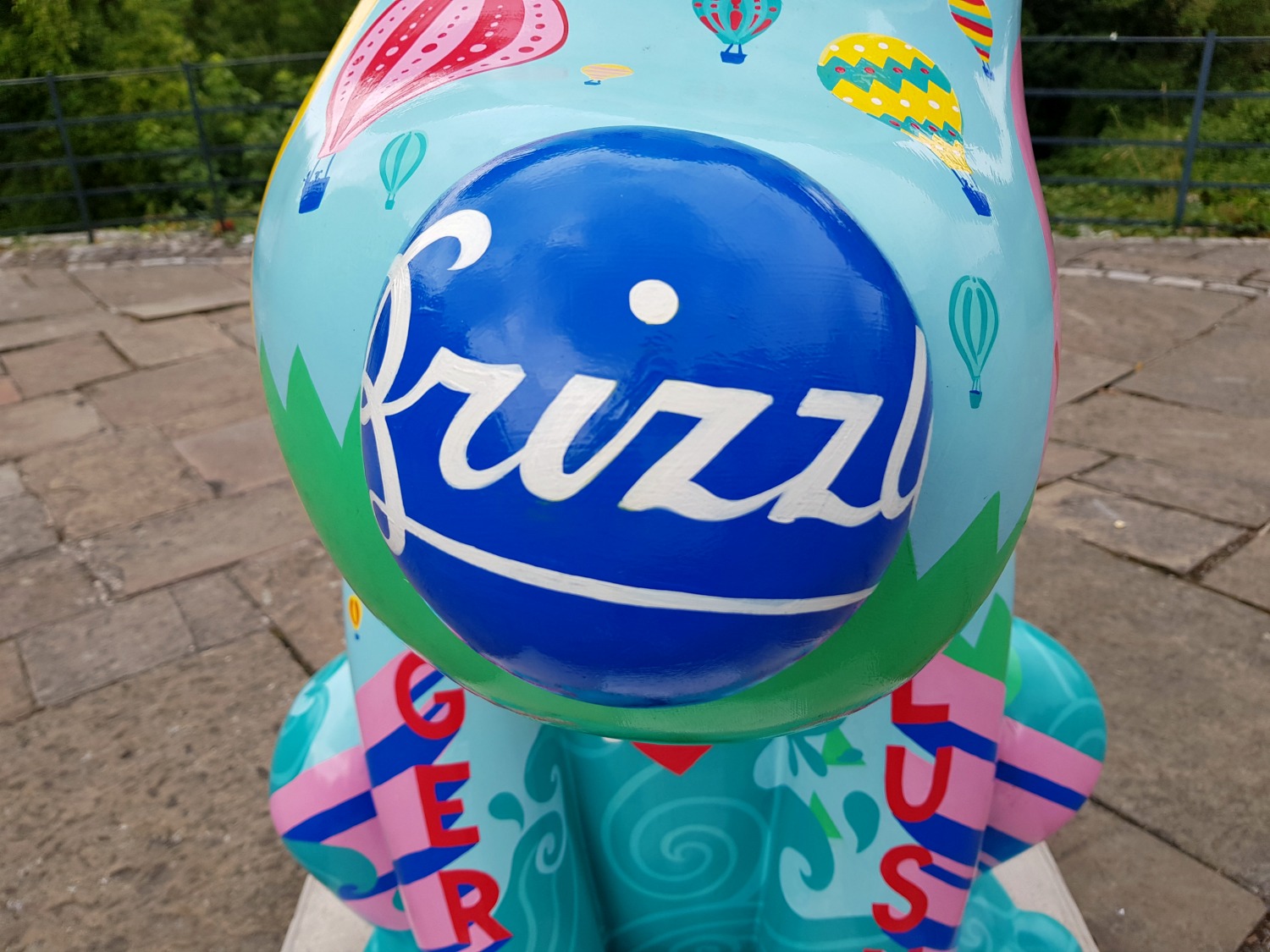 Close up of the word Brizzle on the nose of Gromit, The Bristol Hound - following the Gromit Unleashed 2 trail in Bristol, our review