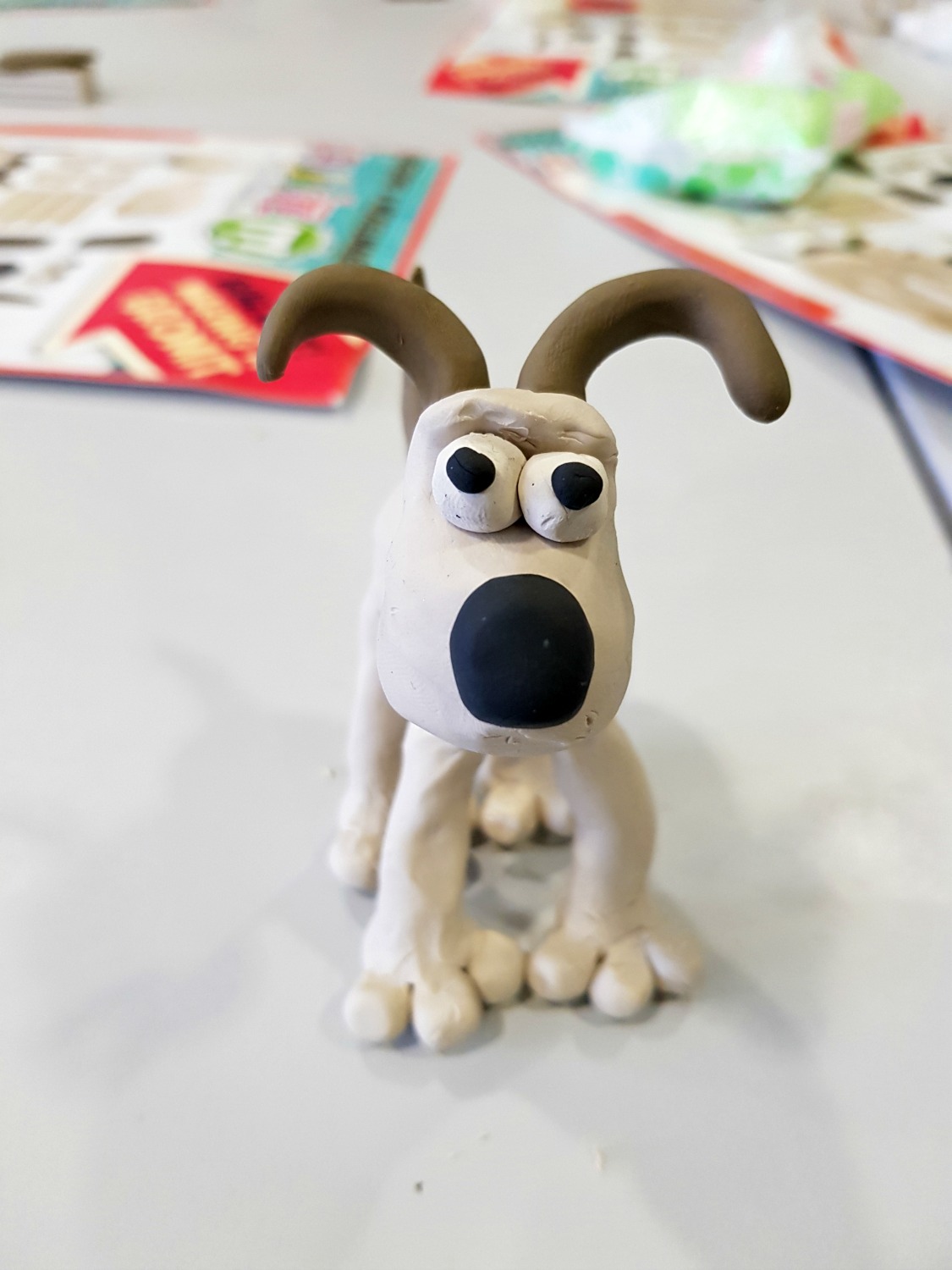 My model of Gromit, quizzical brow and all after the workshop at We The Curious - following the Gromit Unleashed 2 trail in Bristol, our review