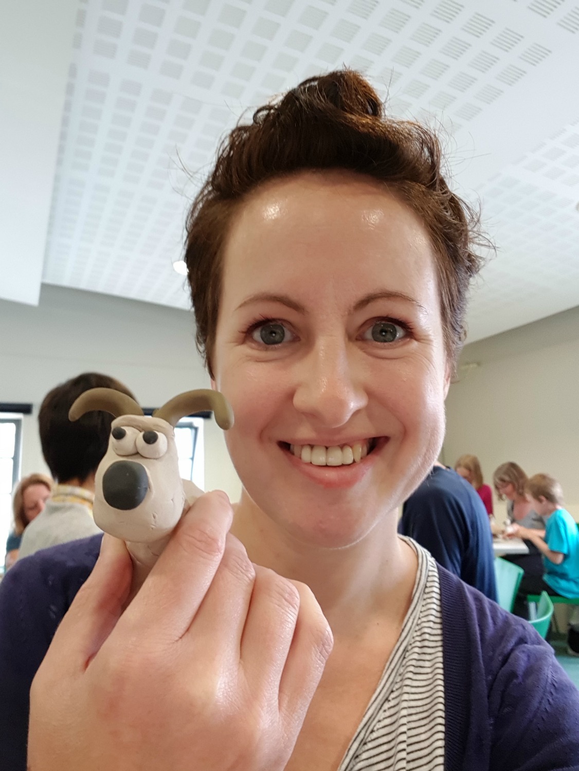 Me holding my model of Gromit at We The Curious after the workshop - following the Gromit Unleashed 2 trail in Bristol, our review