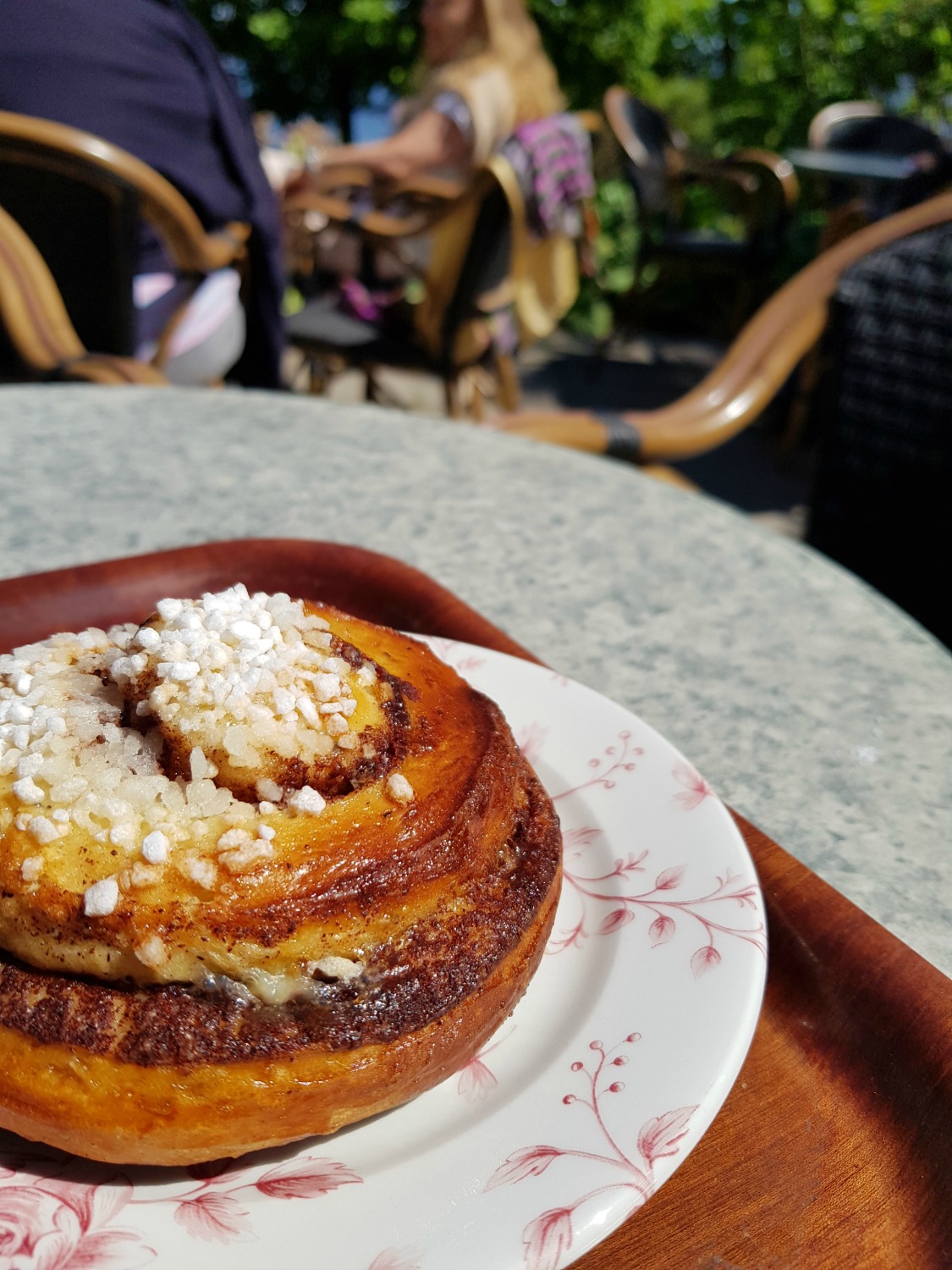 Cinammon bun at a cafe on Suomenlinna - the appreciation of the little things is one of the top answers to the question why visit Helsinki?
