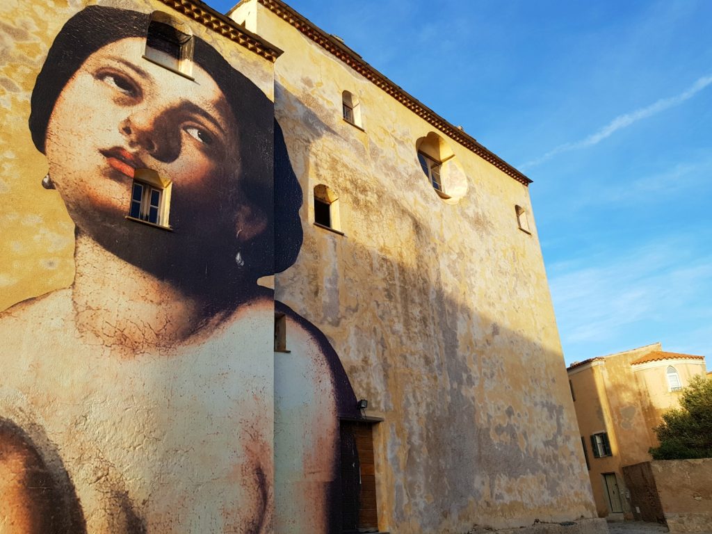 Artwork on the cathedral in the citadel at Calvi in Corsica - looking back over my last month of travel
