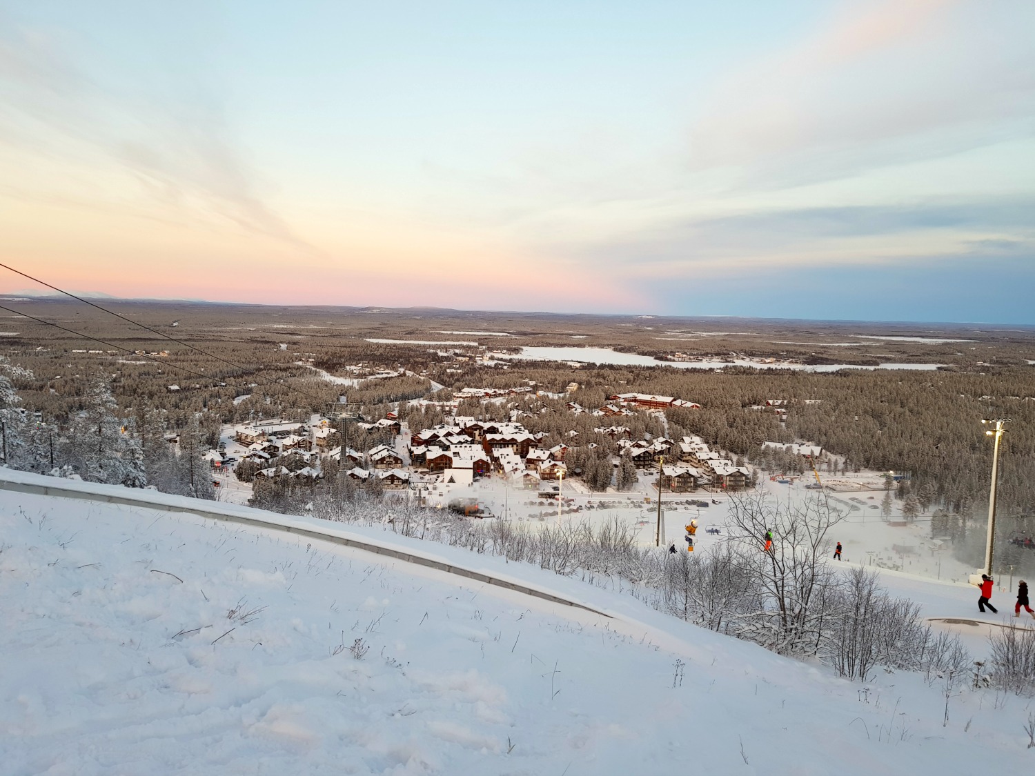 View down to Levi from the Levi Panorama hotel - my review of Hotel Levi Panorama, Lapland