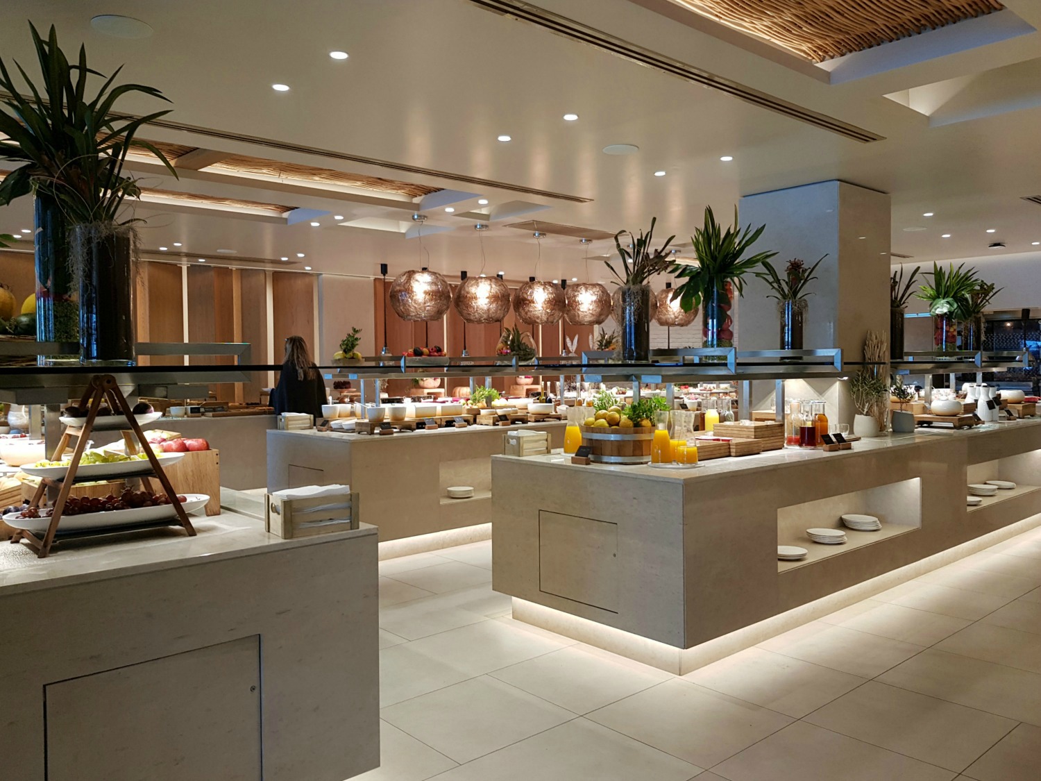 View of one of the buffets on offer at Ikos Dassia - my review of Ikos Dassia with kids, a family holiday in Corfu