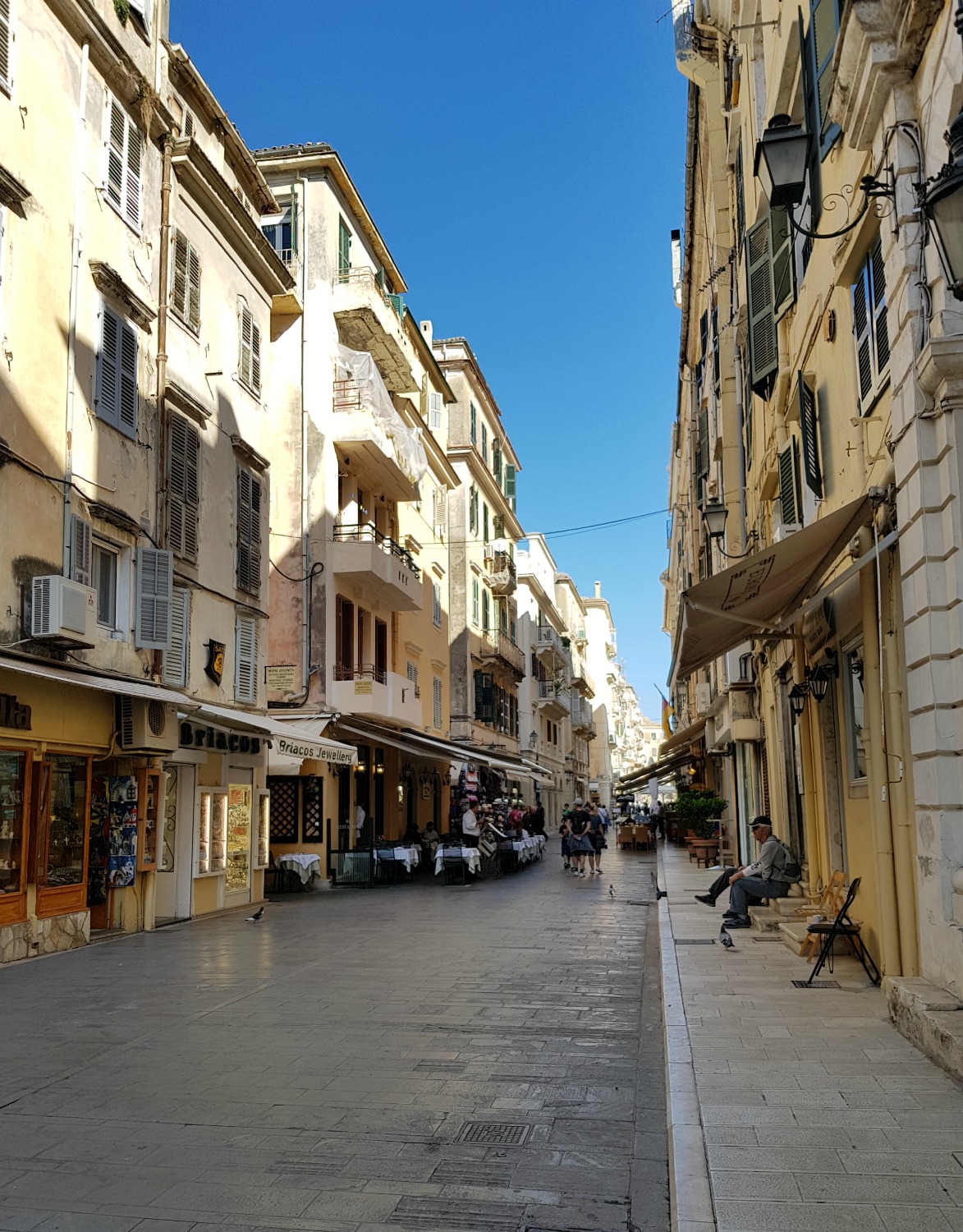 One of the streets of the Old Town - three things to do in Corfu Town with kids