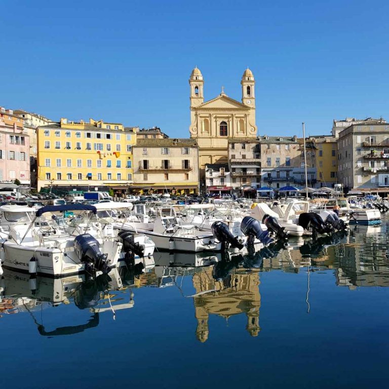 View across the harbour to the cathedral at Bastia - my Corsica short break visiting Bastia and Calvi in a long weekend