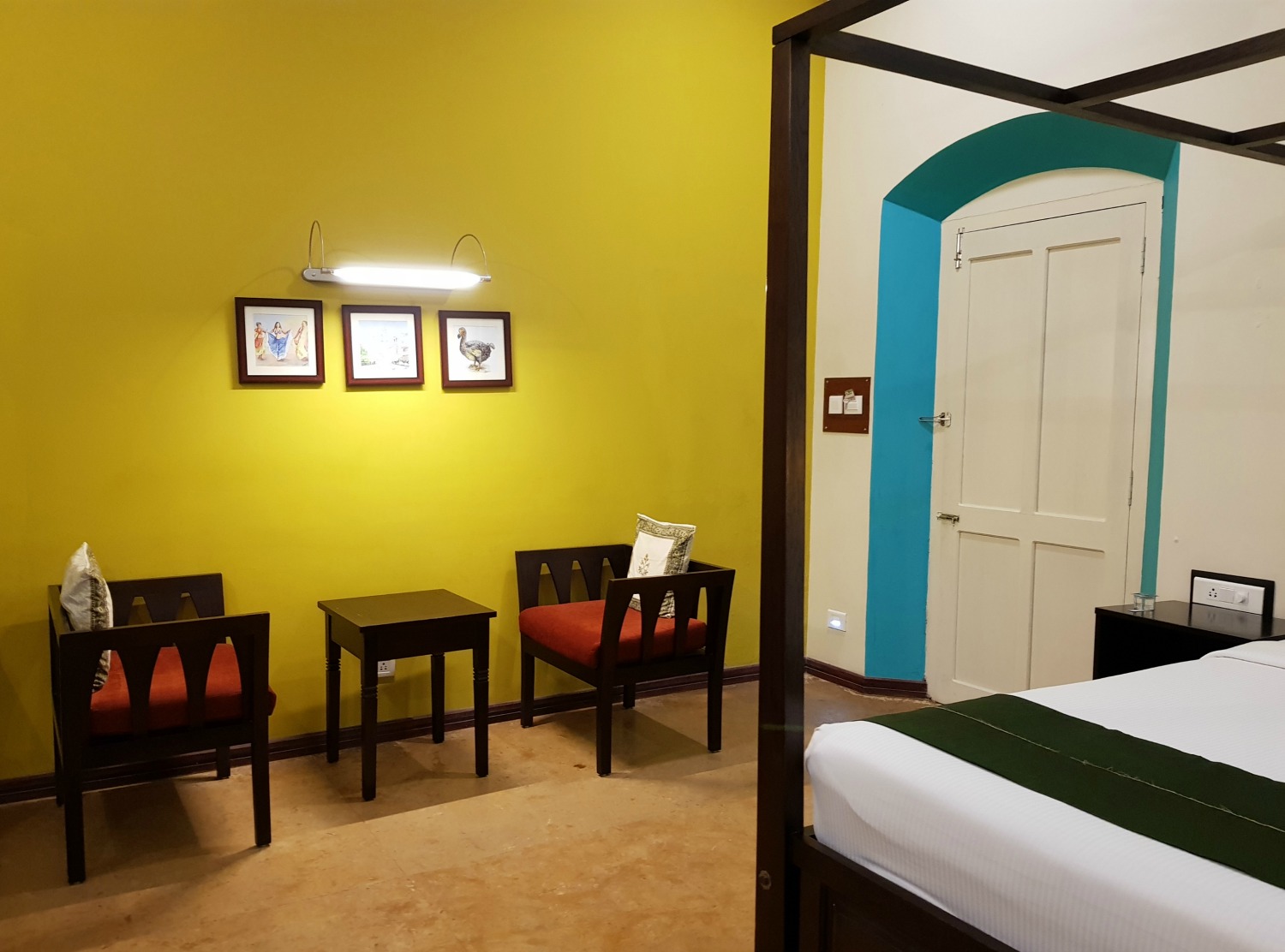 Mauritius room at the Tea Bungalow in Fort Kochi with four-poster bed - my one week in Kerala itinerary, including Kerala with kids