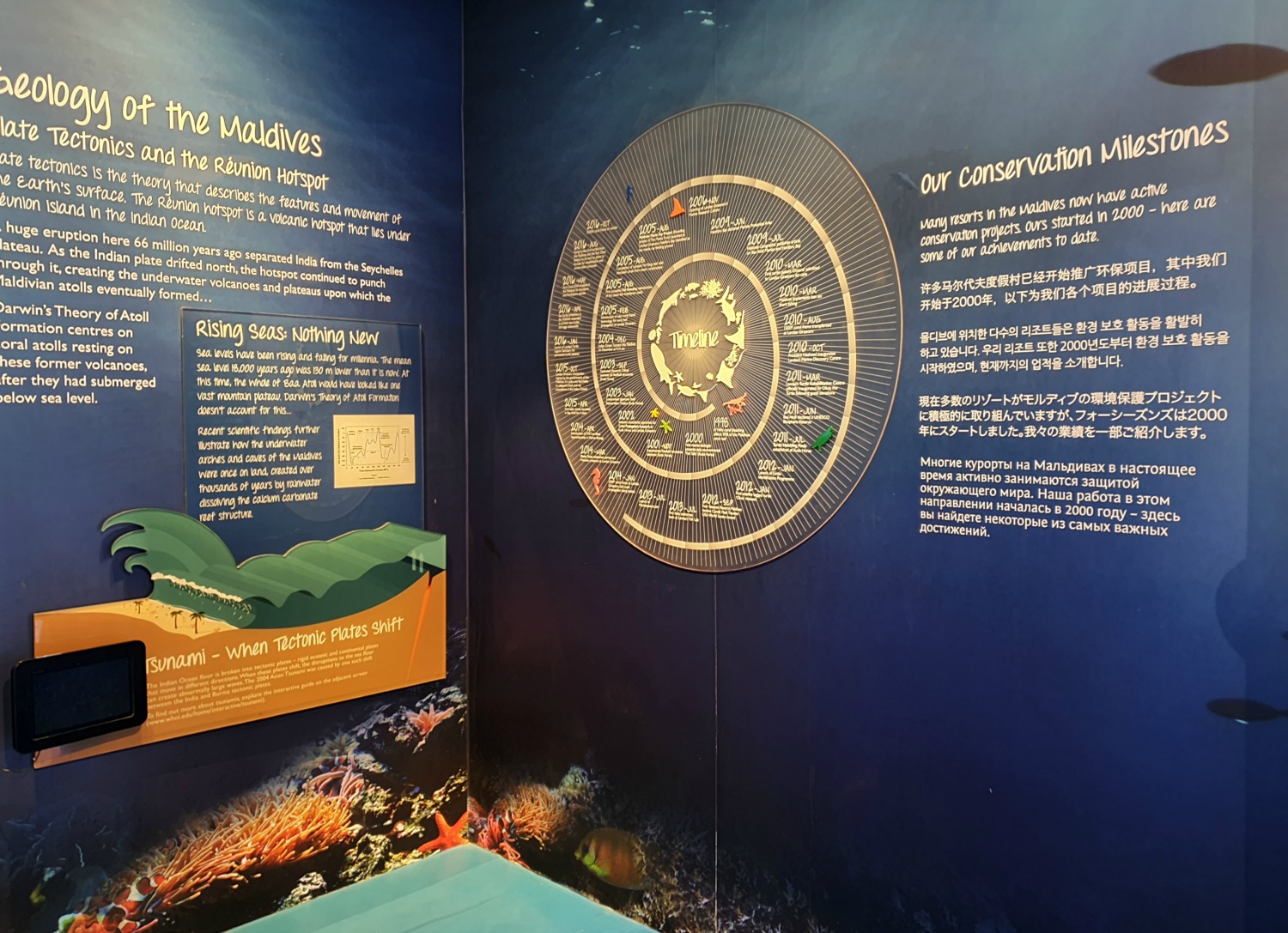 The marine discovery center at Landaa Giraavaru resort in the Maldives
