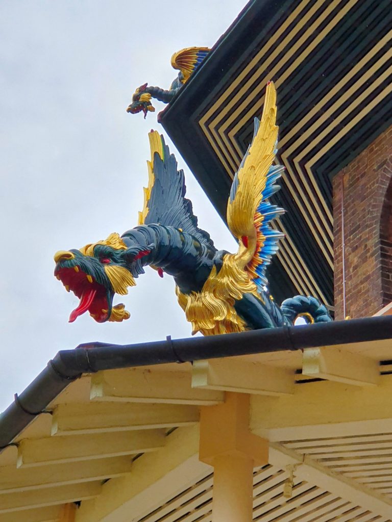 Dragon on the pagoda at Kew Gardens - the pagoda is closed but there's plenty else to see now Kew Gardens has reopened