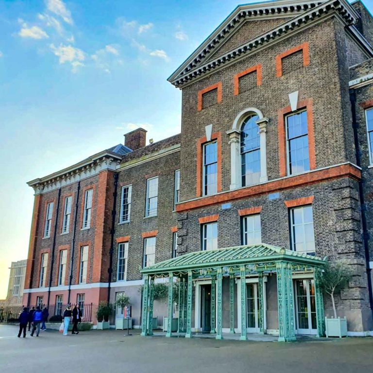 The exterior of Kensington Palace in winter - my review of a visit to Kensington Palace with kids for a family day out in London