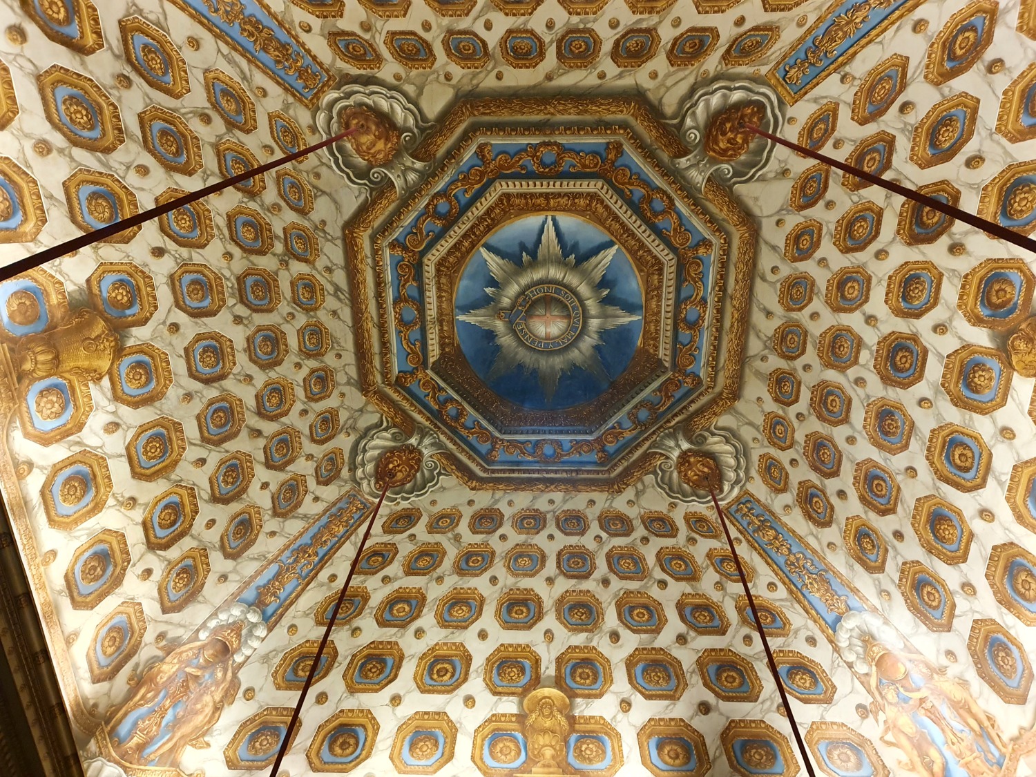 Intricately painted domed ceiling at Kensington Palace