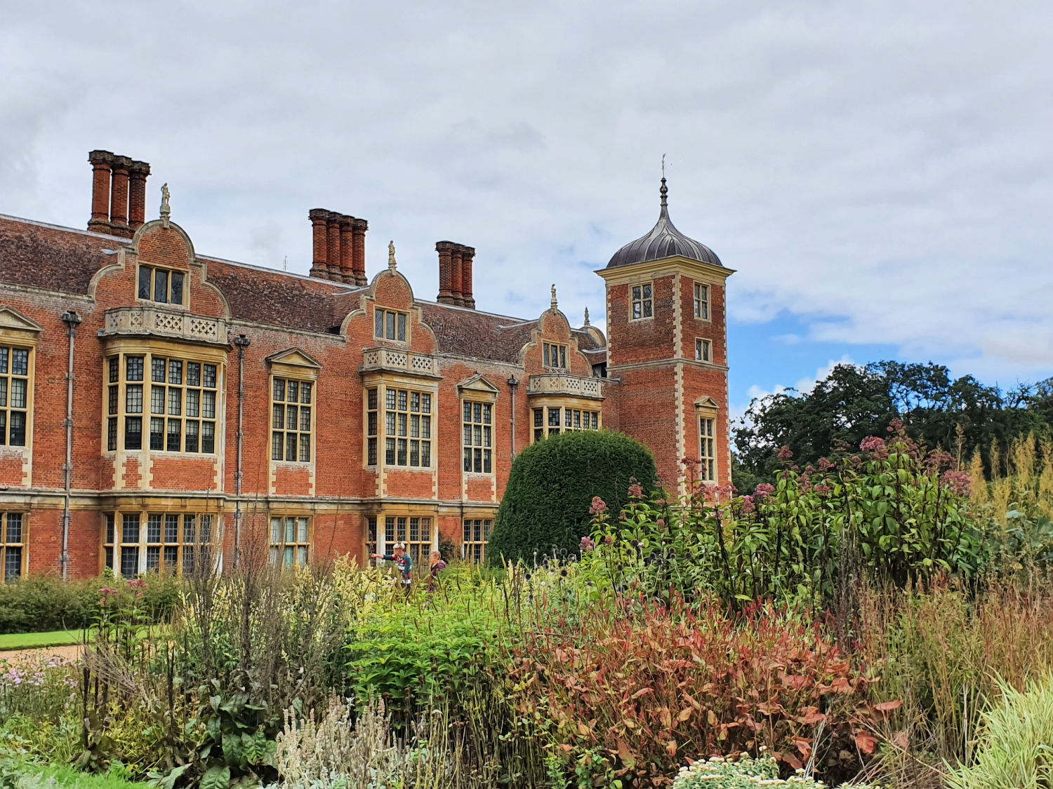View through the gardens to the rear of Blickling Hall near Norwich - visiting Blickling Hall with kids