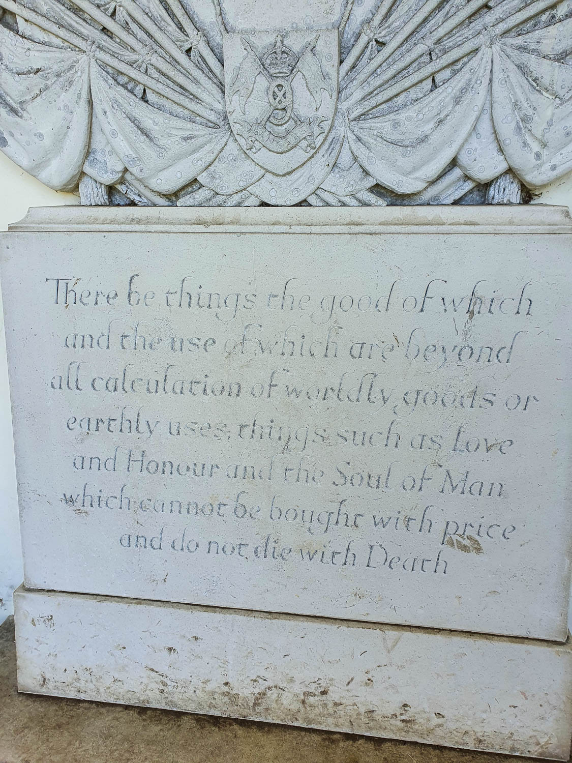 Memorial to one of the family in the Palladian temple at Petworth