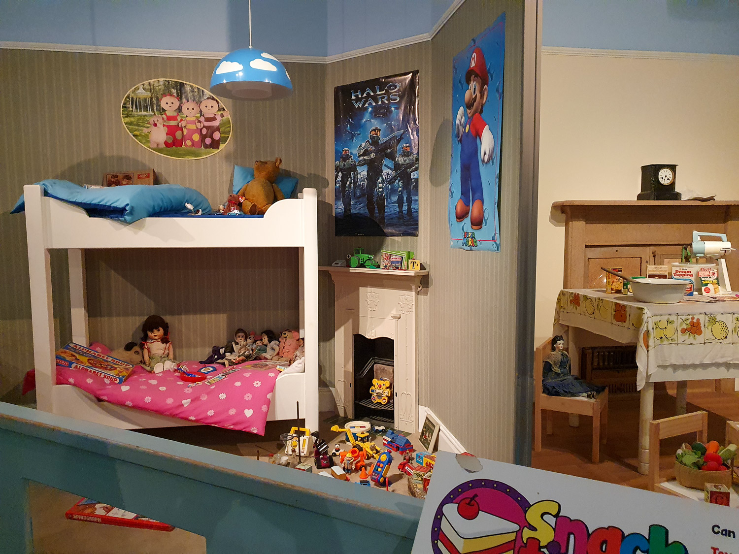 Display of toys over the past few decades - a visit to York Castle Museum with kids