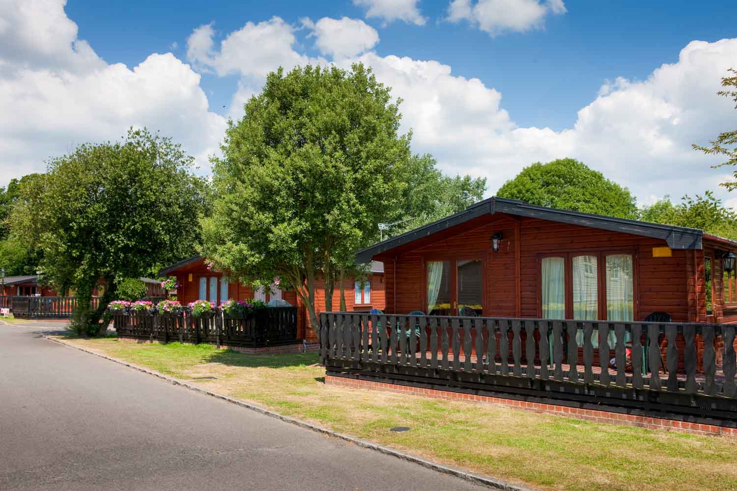 Milford Lodges at Shorefield country park in the New Forest