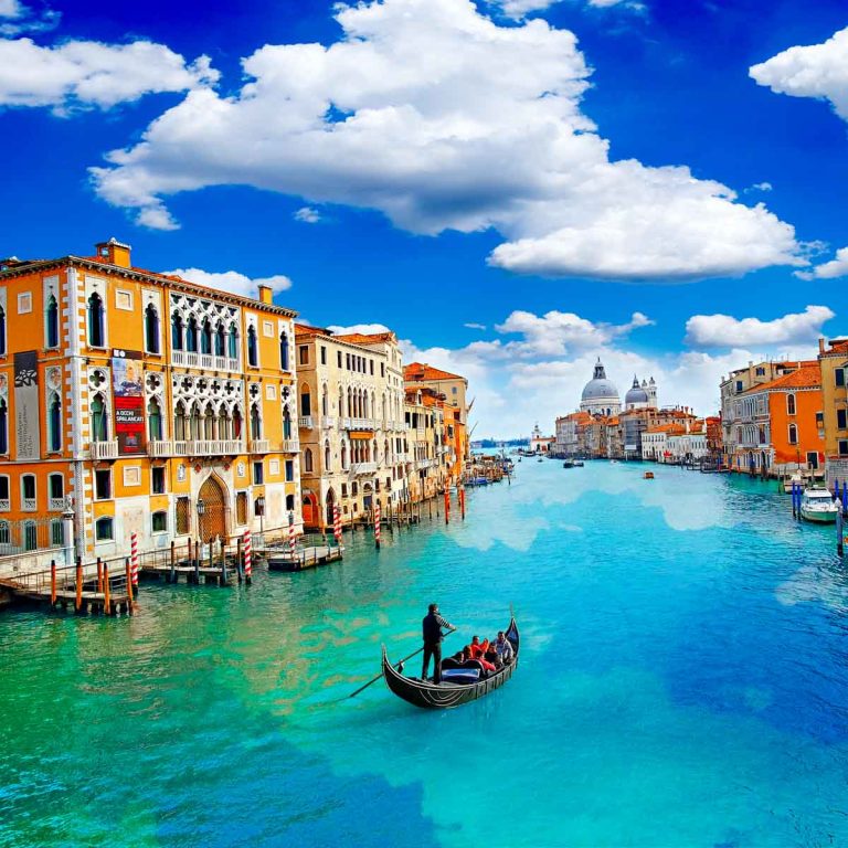 A gondola on one of Venice's canals - why I think Venice with young kids is a great idea for a trip