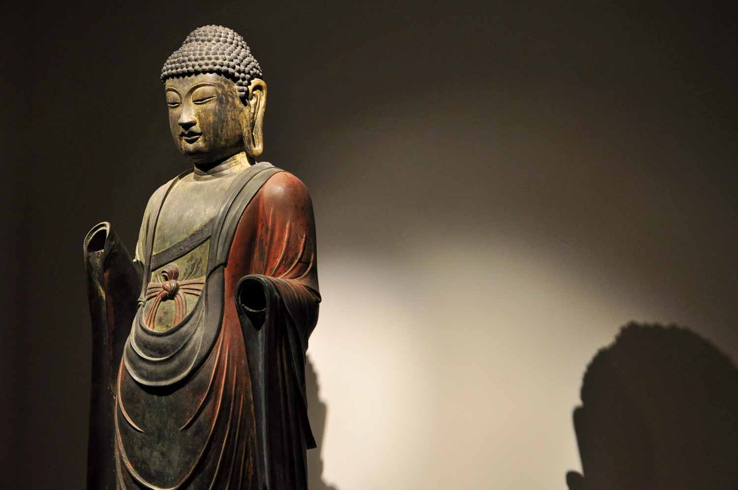 A Buddha statue in the Gyeongju National Museum - one of the top things to do in Gyeongju with kids