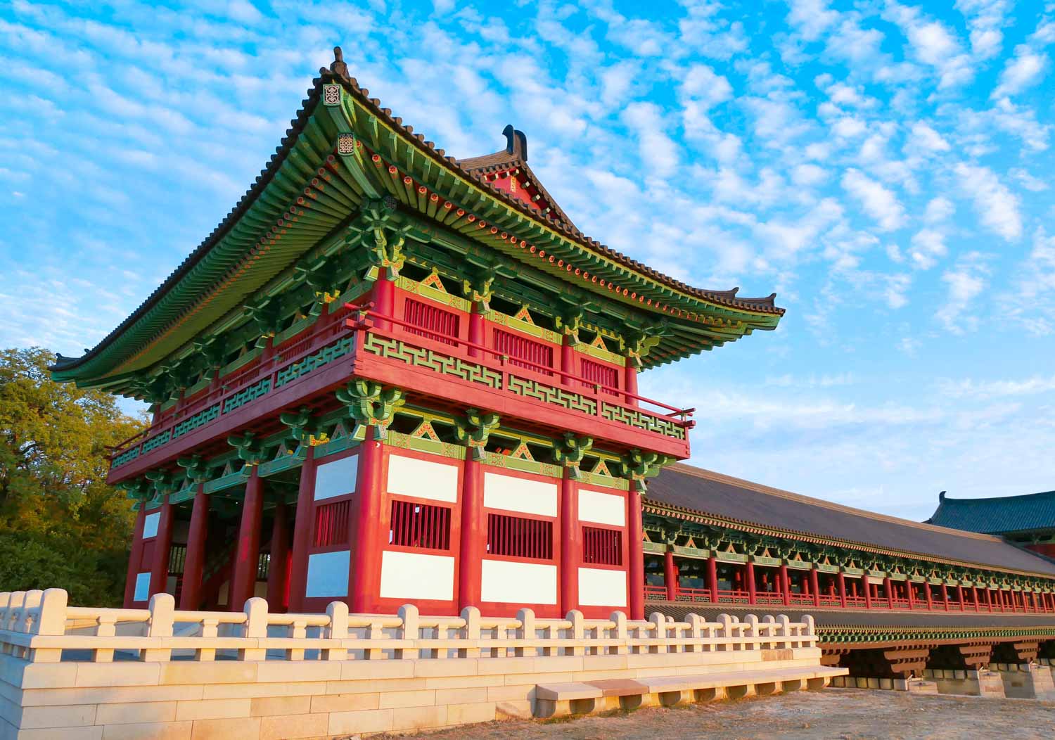 Woljeonggyo Bridge leading to the southern side of Wolseong palace - walking across is one of the fun things to do in Gyeongju with kids