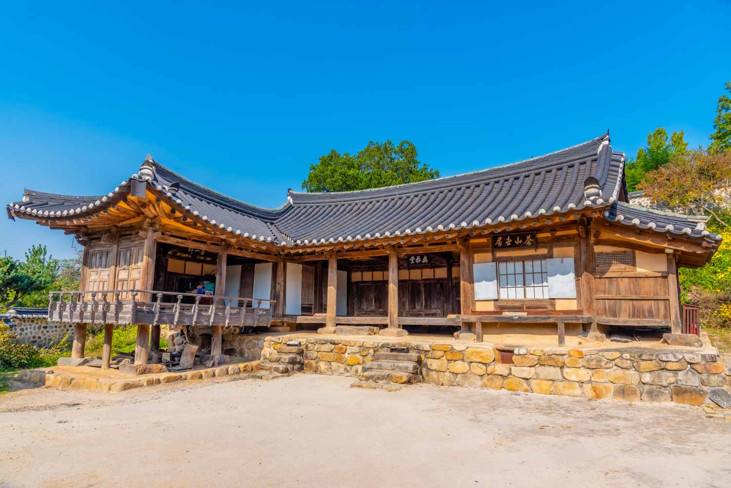 Mucheomdang hall at Yangdong folk village - one of the places to visit from Gyeongju with kids
