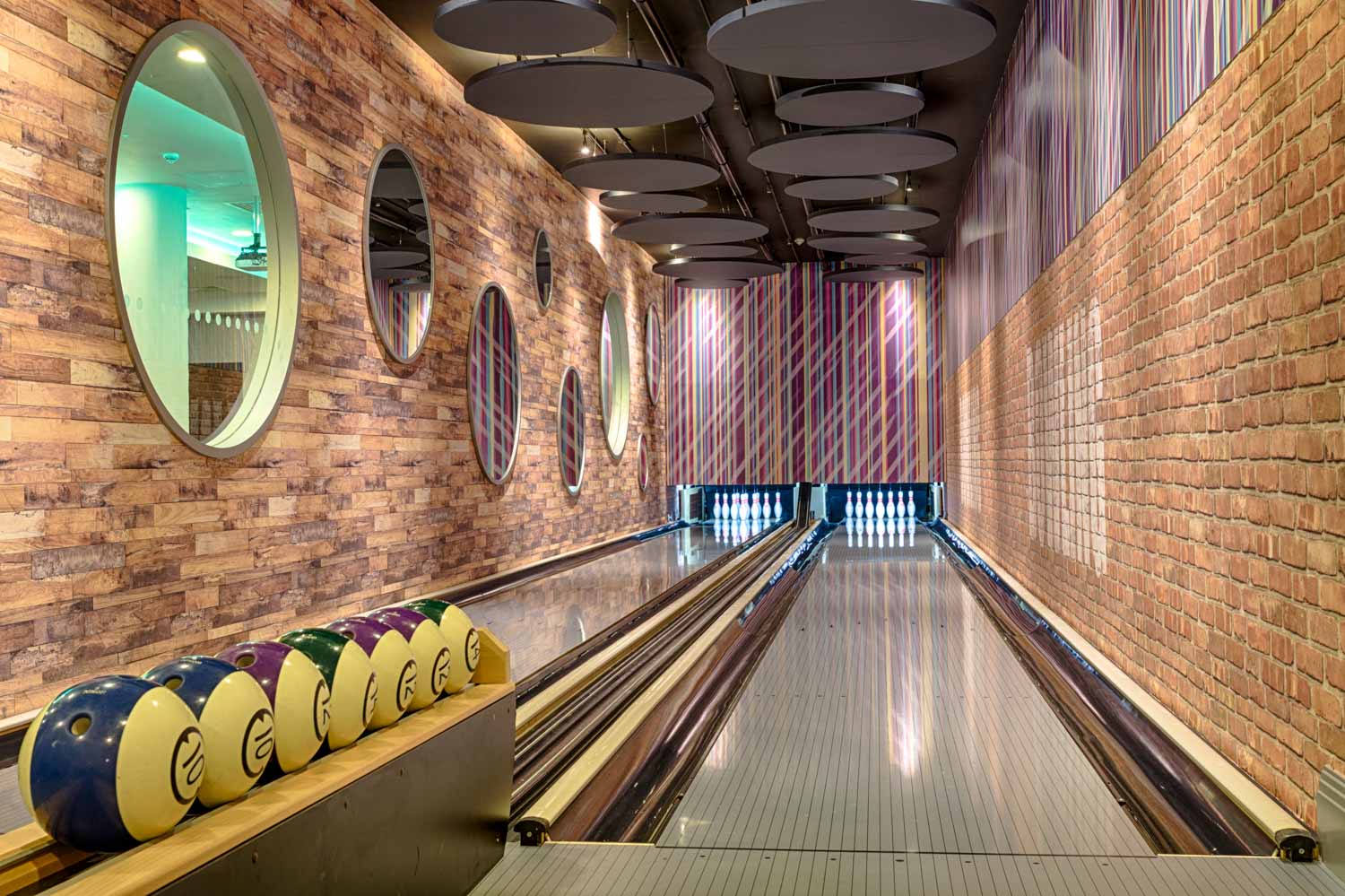 Two lane private bowling alley at the Courthouse Shoreditch hotel - my Courthouse Hotel Shoreditch review