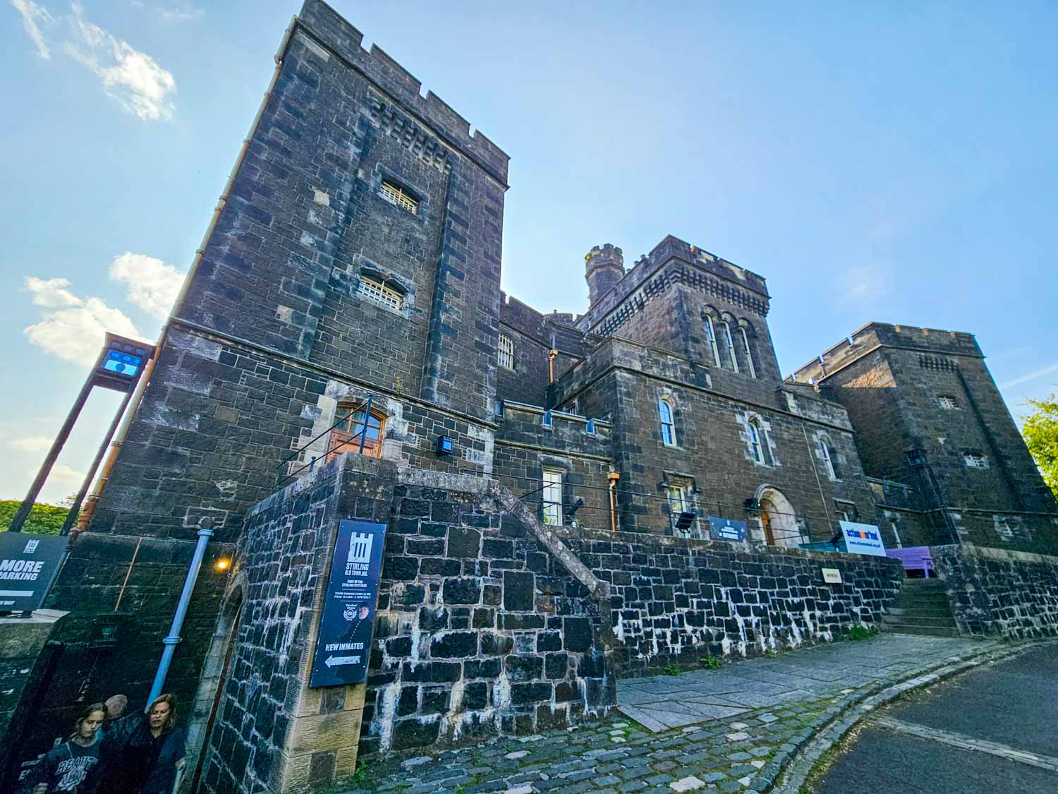 Exterior of Stirling Old Town Jail - a visit is one of the best things to do in Stirling with kids